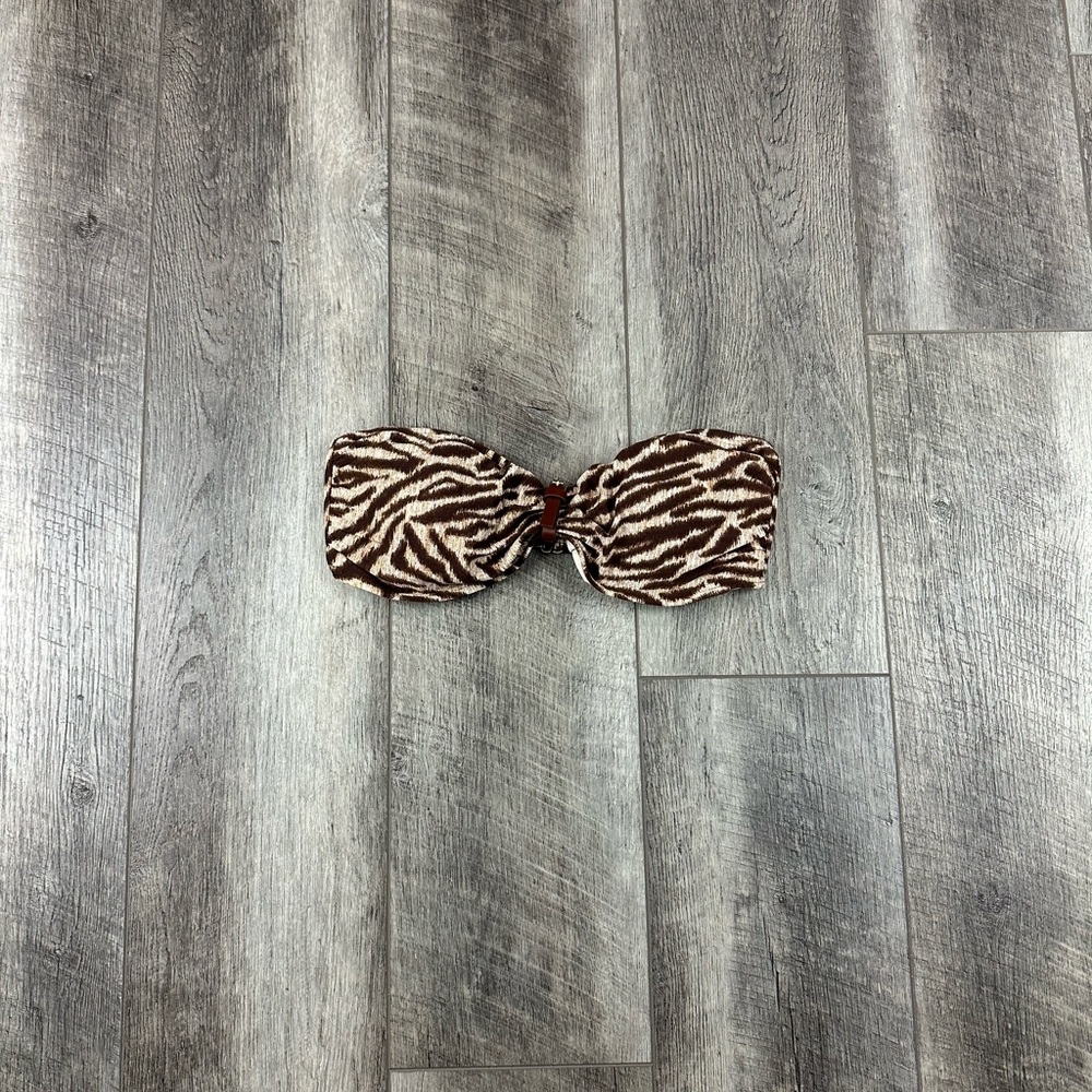 Michael Kors Animal Print Bikini Top